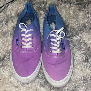 Purple and blue ombré vans